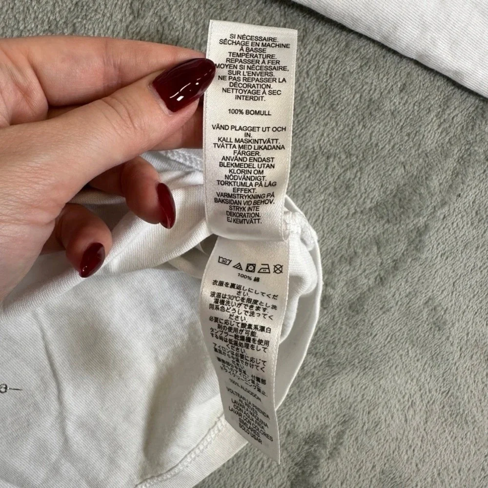 Vineyard Vines Girls White Ballet Slipper Long Sleeve Pocket Tee Shirt S